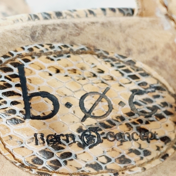 B.O.C.  Snakeskin Print Wedge Heel Buckle Ankle Strap Summer Sandals V446 - Picture 10 of 13